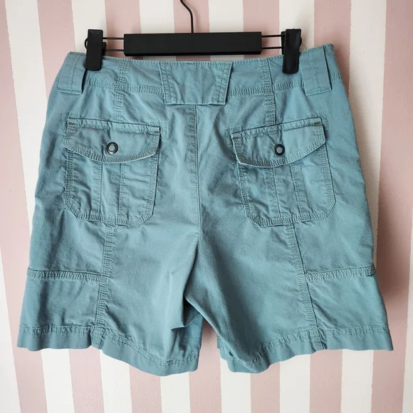 Womens Blue Cargo Shorts - Picture 4 of 9